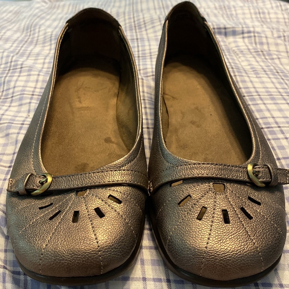 Aerosoles Flats, bronze sz 8